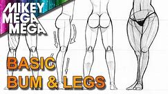 How To Draw FEMALE MANGA BUMS AND LEGS with MIKEY MEGA MEGA