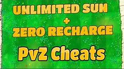 Unlimited Sun + Zero Recharge Cheats for Plants vs. Zombies