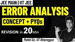 Error Analysis | Relative Error | PYQs | JEE Physics | Mohit Sir (IIT KGP)