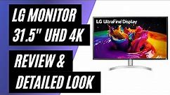 LG 31.5" UHD Monitor 4K 32UN550: Review & Detailed Look