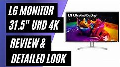 LG 31.5" UHD Monitor 4K 32UN550: Review & Detailed Look