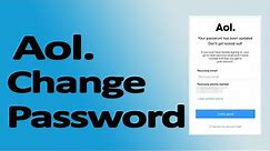 How to Change AOL Password | AOL Mail Password Change || Aol Login