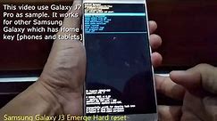 Samsung Galaxy J3 Emerge Hard reset
