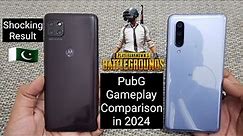 Sharp Aquos Zero 5g Basic Vs Motorola One 5G Ace PubG Gameplay Comparison in 2024