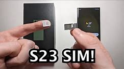 How to Insert SIM Card Samsung Galaxy S23 / S23+ / S23 Ultra (No MicroSD)
