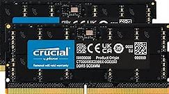 Crucial RAM 32GB Kit (2x16GB) DDR5 5600MHz (or 5200MHz or 4800MHz) Laptop Memory CT2K16G56C46S5, Black