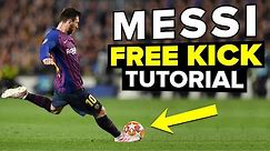 How to shoot free kicks like LIONEL MESSI | Learn Messi skills