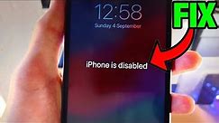 SOLVED: " iPhone Is Disabled Connect To iTunes "