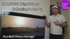 Samsung UE50RU7470 Unboxing & Set Up - Plus BEST Picture Settings (UK 2019)