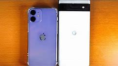 Google Pixel 6a vs iPhone 12 mini Size Comparison!