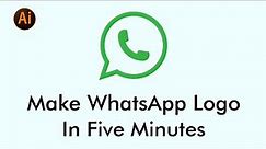 How To Make WhatsApp Logo In Adobe Illustrator |Vector Logo|
