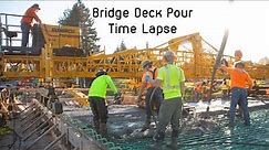 Bridge Deck Concrete Pour Time Lapse
