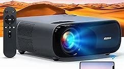 NexiGo PJ40 Projector with WiFi and Bluetooth, Native 1080P, 4K Supported, Projector for Outdoor Movies, 300 Inch, Zoomable, 20W Speakers, Home Theater, Compatible w/TV Stick, iOS, Android (Black)