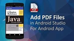 PDF Viewer - How to Add PDF Files in Android Apps | Android Studio Tutorials