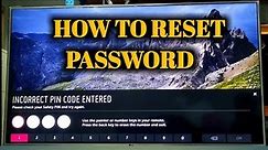 How to Reset Password LG Smart TV Web OS