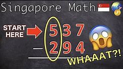 Singapore Math - The #1 FASTEST MENTAL SUBTRACTION METHOD.