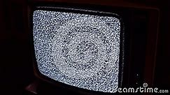Old Black and White TV with No Signal Stock Video - Video of pattern, news: 166635353