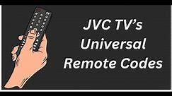 JVC TV Universal Remote Codes