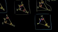 Determining congruent triangles