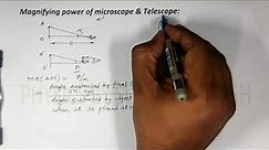 11.Magnifying power or Angular magnification of Microscope and Telescope