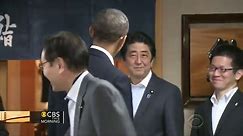 President Obama joins Japan's prime minister for sushi