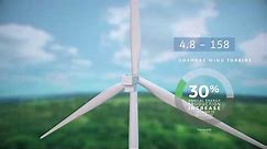GE’s 4.8 MW onshore wind turbine with 158m rotor diameter