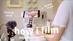 my iphone vlogging setup 🎬 filming accessories + sample asmr unboxing