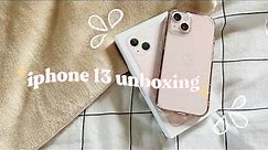 🍎 iphone 13 (pink) unboxing! 🎀💫