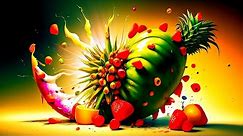 Fruit Screensaver - Copyright Free Video - No Sound - Abstract Colorful Wallpaper - Art Background
