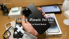 iPhone 14 Pro Max in Space Black 🖤(256GB) unboxing 📦 Set Up | Accessories