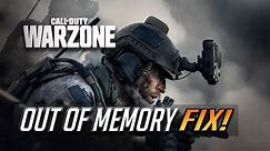 Fix Call of Duty Warzone Out of Memory Error - Page File Error [Tutorial]