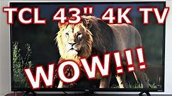 TCL 43 inch 4K 4 series Roku Smart TV UHD. Unboxing and Review