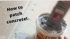 How to patch concrete holes