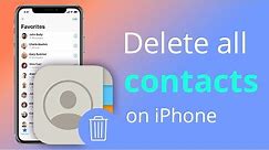 iPhone Tutorials - How to Delete All/Multiple Contacts on iPhone [2021]