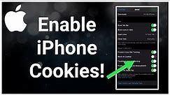 How To Allow / Enable Cookies On iPhone