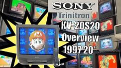 Sony Trinitron KV-20S20 1997 20 inch CRT Curved TV Overview Retro Gaming Calibration Comparison SNES
