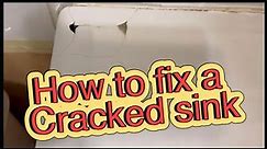 How to repair a broken cracked sink?