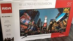 RCA 55” 4K Ultra HD Television UNBOXING - (RTU5540-C)