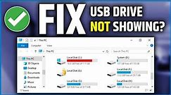 4 Ways to Fix USB Drive Not Showing Up in Windows Computers | USB Disk not Showing Up Solution