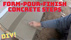 How to form, pour, and finish concrete steps-DIY