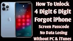 How To Unlock iPhone Forgot Screen Lock Without Data Losing 2024!