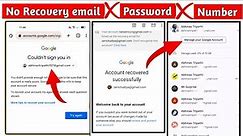 how to recover gmail password without recovery email and phone number | recovery gmail password