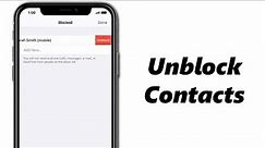 How To Unblock Contact/Phone Number On iPhone