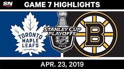 NHL Highlights | Maple Leafs vs. Bruins, Game 7 - April 23, 2019