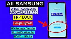 Samsung A1O/A20/A30/A32/A50 FRP Bypass | Google Account Bypass Without PC New Method 2024