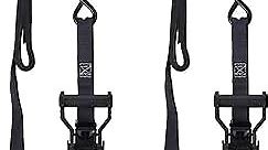Keeper 85454 1,500 lbs. Break Strength Extreme Webbing Combat Ratchet Tie-Down with Double J Hooks, 2 Pack, Black – 500 lbs. Working Load Limit