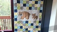 Mama and Baby Bear baby quilt. Flannel top and backing with 100% natural cotton batting. #bearquilt #babyquilt #flannelquilt #lovewhatyoudo #machinequilting #quilting #quiltingisfun #quiltersofinstagram #quiltsofinstagram#quiltingismytherapy #sewing #sewingproject #sewingisfun #sewingismytherapy #handmade #countryquilt #countryquilts #countryquilting #vermontmade #madeinvermont #802 #vtfabrictherapy #designedbyme #idesignedthis #vtfabrictherapy | Fabric Therapy