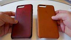 How does an Apple iphone Leather Case in Red (Product RED) age?