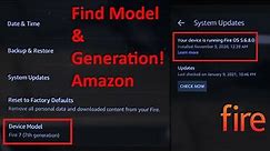 How to find out Amazon Fire tablet Generation and Model