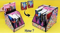 DIY Book Organizer/How to make Book Stand using Cereal Boxes/ Best out of waste/ Easy Book Holder